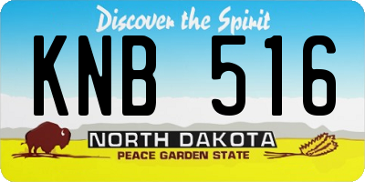 ND license plate KNB516