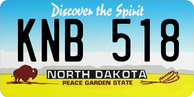 ND license plate KNB518