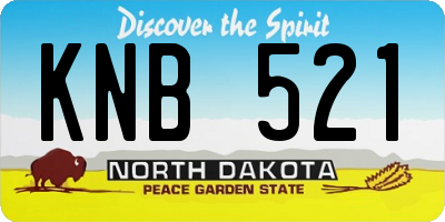 ND license plate KNB521