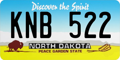 ND license plate KNB522