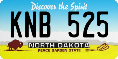 ND license plate KNB525