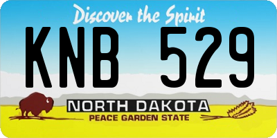 ND license plate KNB529