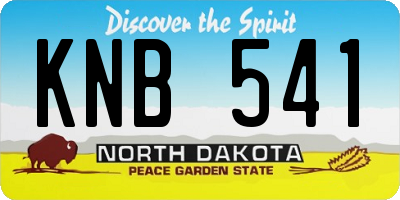 ND license plate KNB541