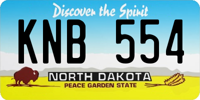 ND license plate KNB554