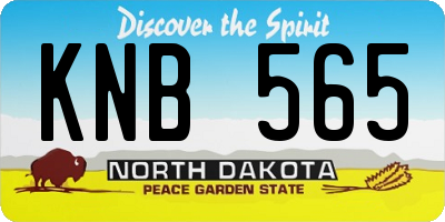 ND license plate KNB565