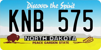 ND license plate KNB575
