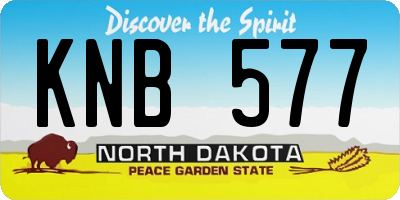 ND license plate KNB577