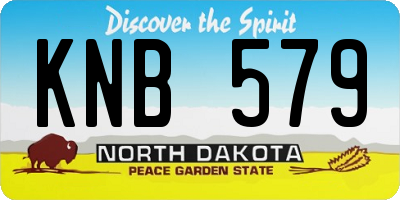 ND license plate KNB579
