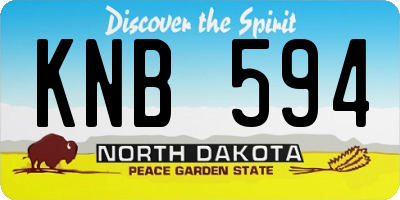 ND license plate KNB594