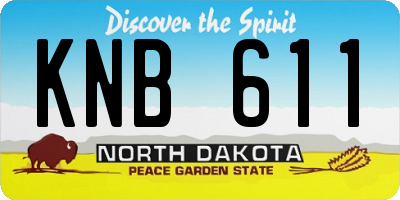 ND license plate KNB611