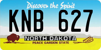 ND license plate KNB627