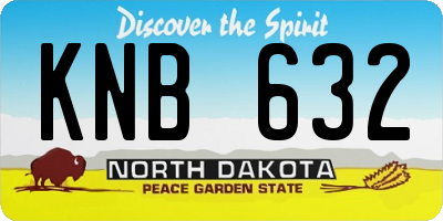 ND license plate KNB632