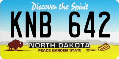 ND license plate KNB642