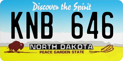 ND license plate KNB646