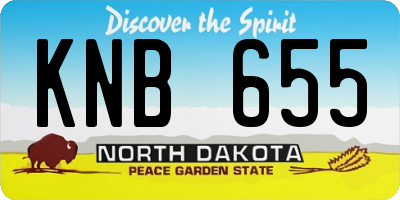 ND license plate KNB655
