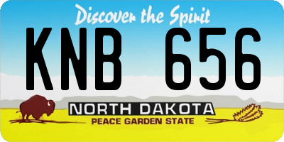 ND license plate KNB656