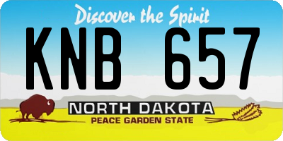 ND license plate KNB657