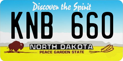 ND license plate KNB660