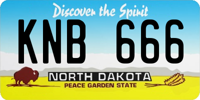 ND license plate KNB666