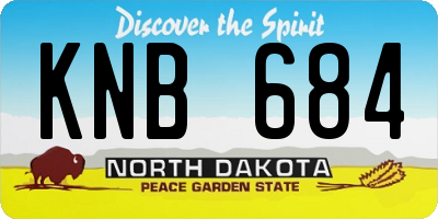 ND license plate KNB684