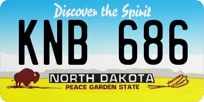 ND license plate KNB686