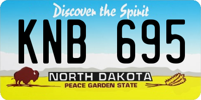 ND license plate KNB695