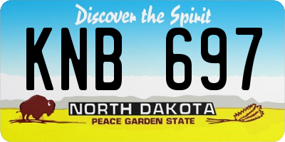 ND license plate KNB697