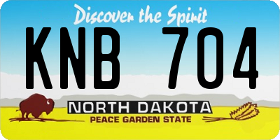 ND license plate KNB704