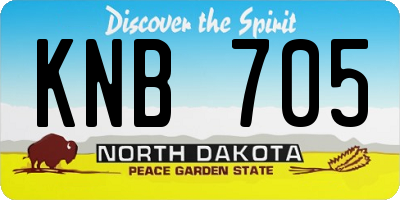 ND license plate KNB705