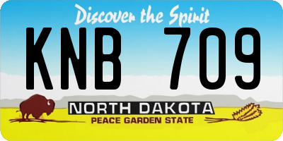 ND license plate KNB709