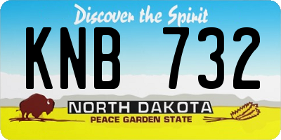 ND license plate KNB732