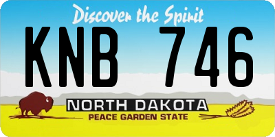 ND license plate KNB746