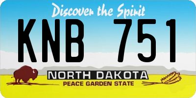 ND license plate KNB751