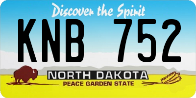 ND license plate KNB752