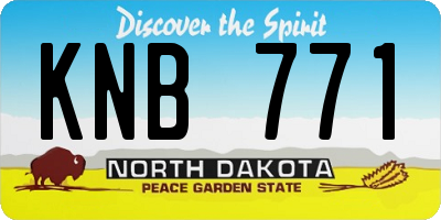 ND license plate KNB771