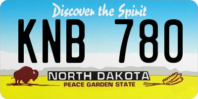 ND license plate KNB780