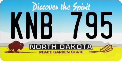 ND license plate KNB795