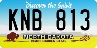 ND license plate KNB813