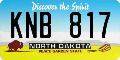 ND license plate KNB817