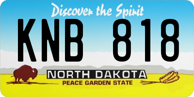 ND license plate KNB818