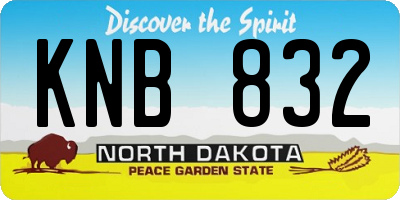 ND license plate KNB832