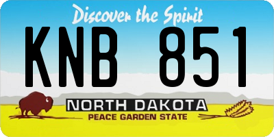 ND license plate KNB851