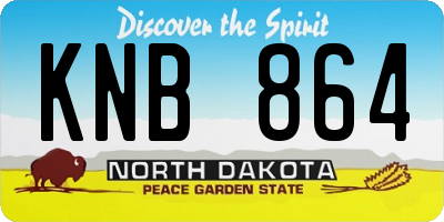 ND license plate KNB864