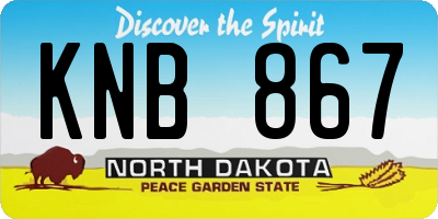 ND license plate KNB867