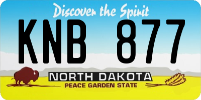 ND license plate KNB877