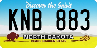 ND license plate KNB883