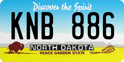 ND license plate KNB886