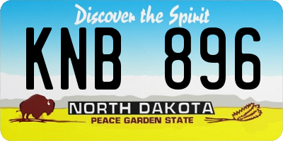 ND license plate KNB896