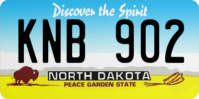 ND license plate KNB902