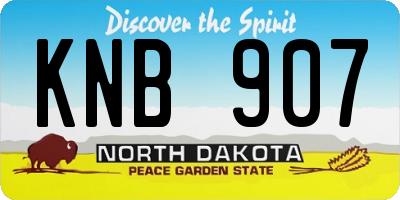 ND license plate KNB907